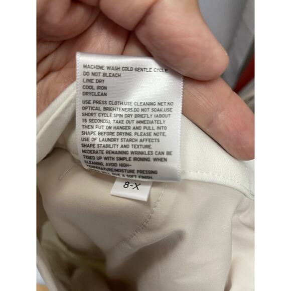 UNIQLO Pants Career Business Womens Size Medium White Pleated Front Trousers - Picture 5 of 5